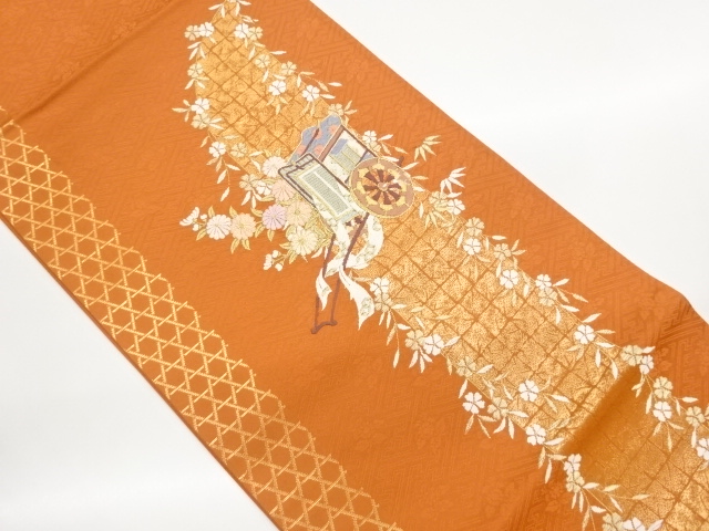 JAPANESE FUKURO OBI / EMBROIDERY / WEEPING SAKURA